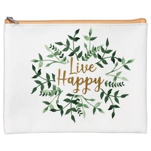 "LIVE HAPPY" Cosmetic / Supply Bag